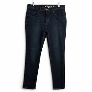Devil-Dog Men’s Dark Wash Stretch Straight Leg Jeans 34x32